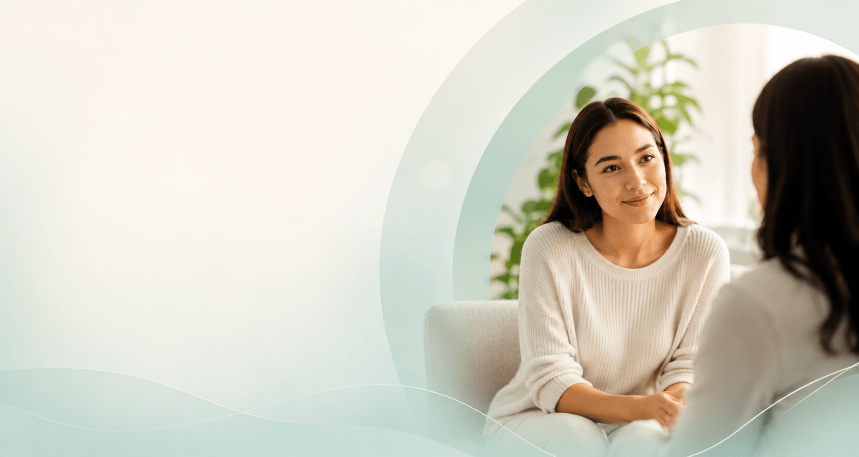 Counselor and client in a supportive session